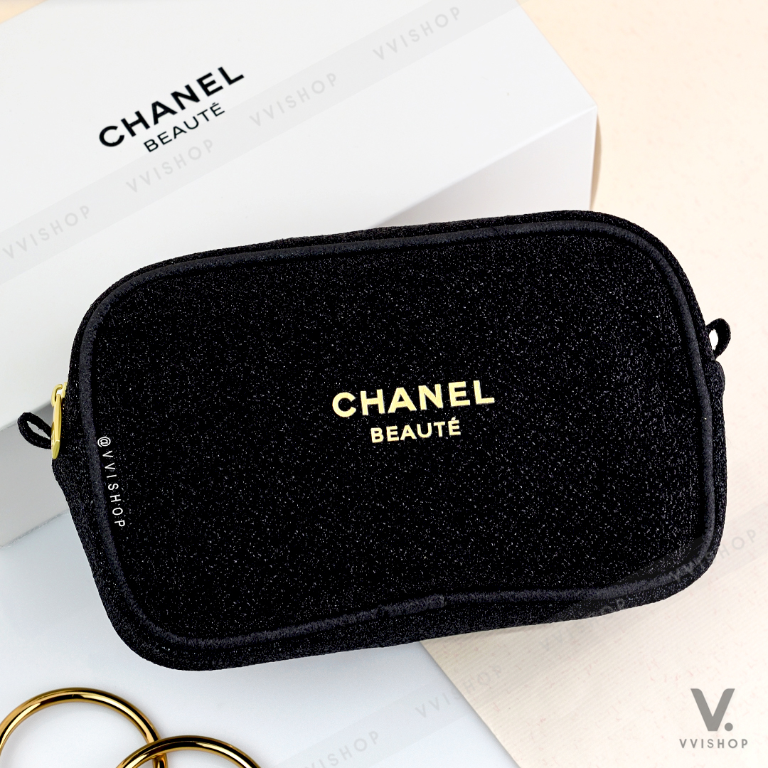 Chanel Beaute Glitter Makeup Bag