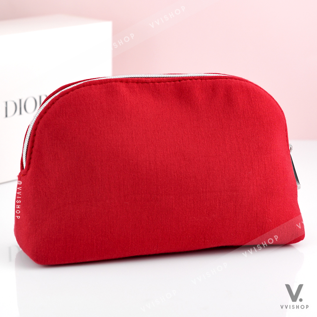Dior Red Trousse Pouch Cosmetic Makeup Bag