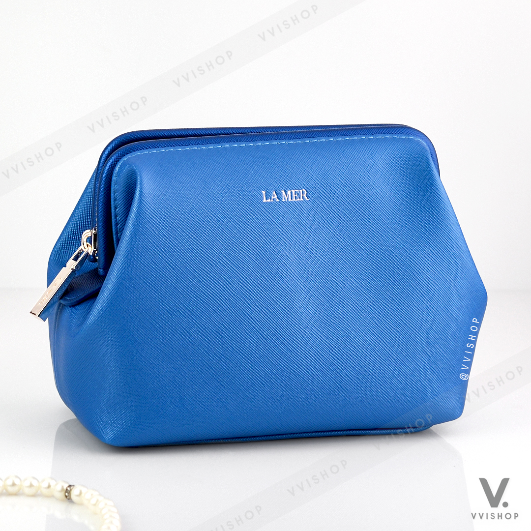 La Mer Ocean Blue Cosmetic Bag